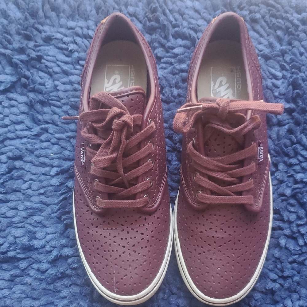 Vans Burgundy Sneakers Low-Top Leather